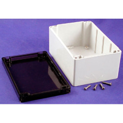 Hammond 1554T2GYSL Watertight PC Enclosure Smoked Lid 180 x 120 x 90 Grey