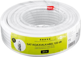 Kabel koncentryczny antenowy quattro ekranowanie 4x, 120 Db CCS 20 m 49761