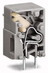 Złączka przepustowa do płytek drukowanych szara raster 10mm 741-903 /100szt./