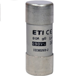 Wkładka cylindr. CH22 22x58 80A gG ETI 095282