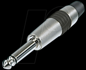 NYS224C-2 Jack plug, 2-pin, 6.35 mm, red coded