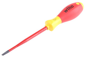Wkrętak izolowany rozmiar końcówki: 5,5 mm, grot Płaska Wiha długość ostrza: 125 mm Wkrętak izolowany
