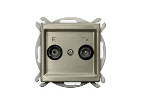 SONATA Gniazdo antenowe RTV przelotowe 10dB nowe srebro GPA-10RMP/m/44 OSPEL