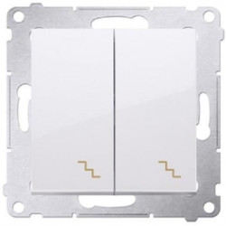 Łącznik schodowy podwójny SIMON 54 biały 10AX Kontakt Simon DW6/2.01/11