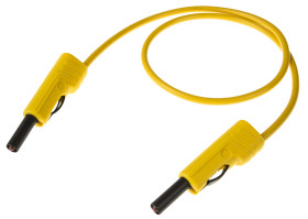 973 645103-, PVC, 16A, 60V dc, kolor: Żółty, dł. 500mm, -15→ +70 °C., Hirschmann Test & Measurement