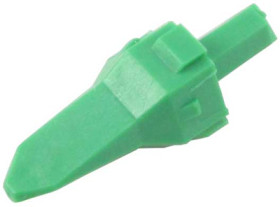 Plug, 3 pole, straight, green, W3P