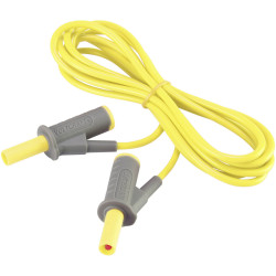 VOLTCRAFT VC8063480 Safety test lead Banana jack 4mm2.00 m; Yellow; MSB-5010 A