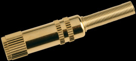 Jack connector, 6.3 mm mono, gold-plated
