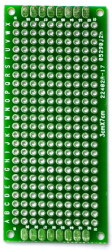 30x70mm Double-Side Prototype Board PCB, FR-4 Glass Fiber, 1.18&quot; x 2.76&quot;