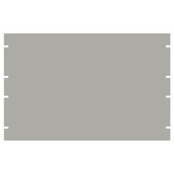 Hammond PBPA19012GY2 7U 19&quot; Rack Aluminium Blank Panel ASA61 Grey 483 x 3 x 311