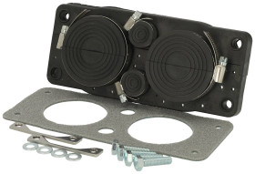 Fibox 3576157 Płytka z przepustami FCE 2x64, poliwęglan, 1 szt.