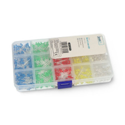 Zestaw diod LED 3mm - justPi - 1000szt. + organizer