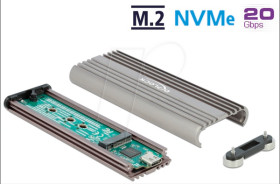 42001 External M.2 NVMe SSD housing, metal, USB 3.2