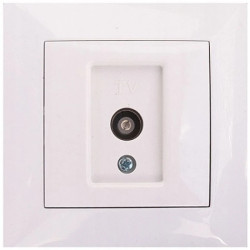 Wesa Gniazdo antenowe pojedyncze typ F białe LC-43