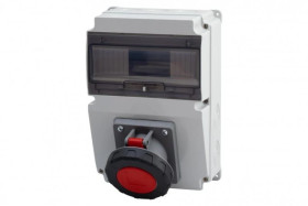 Rozdzielnica LAGO 10M - gniazda 63A 5p IP65 /10 modułów/