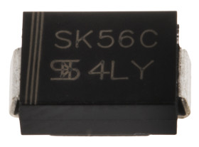 Dioda DO-214AB (SMC) 5A Montaż powierzchniowy 60V Schottky'ego Pojedyncza Prostownik Schottky'ego SK56C