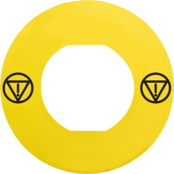 Label, Ø 60 mm, round, for emergency stop pushbutton, ZBY9140M