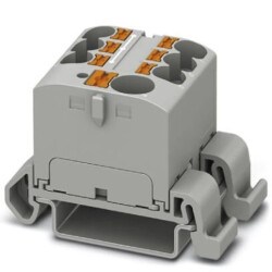Blok rozdzielczy PTFIX 10/6X4-NS35A GY, szare złącze przemysłowe - 6 punktów przyłączeniowych o przekroju 4mm2