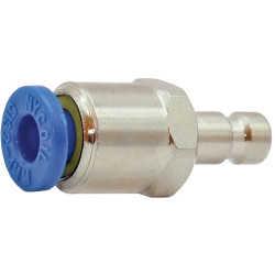 Plug nipple, L 25 mm, 35 bar, brass, nickel-plated, for jacks, 107106