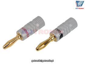 Wtyki bananowe głośnikowe Nakamichi proste 2 sztuki