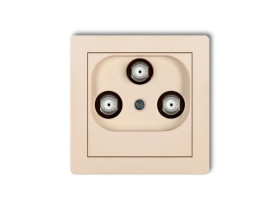 DECO Gniazdo multimedialne 3F DATA (UPC) beżowy 1DGMU KARLIK