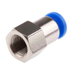 Złączka pneumatyczna R 1/8 żeńskie Wciskane 6 mm RS PRO Adapter gwintowany prosty