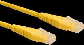 21151512 Patch cable Cat. 6, UTP, yellow, 0.3 m