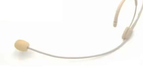 Beige headset microphone covers set