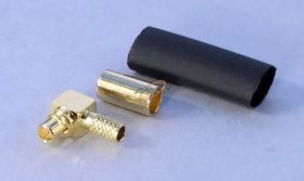 ZŁĄCZE MMCX MĘSKIE KATOWE ZACISKANE NA KABEL