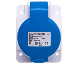 Gniazdo tablicowe 3P 16A 230V niebieskie IP44 PKY16F423