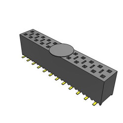 Gniazdo PCB 24 -pinowe 2 -rzędowe raster: 2.54mm Gniazdo do montażu powierzchniowego na płytce drukowanej Pionowy SMD