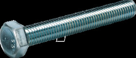 190535 Hexagon-head screws, galvanised steel, M6 x 10, pack of 100