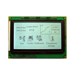 WYŚWIETLACZ GRAFICZNY LCD 240x128 S FHW - T6963C GENERATOR ZNAKÓW
