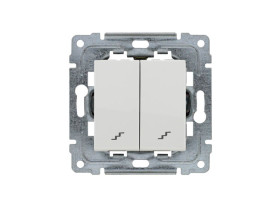 DANTE Łącznik podwójny schodowy z klawiszem bez ramki biały 450419 KOS