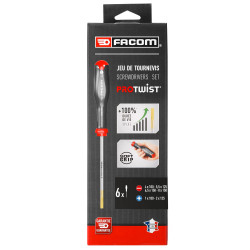 Zestaw wkrętaków Facom Pozidriv, płaska 6 szt.