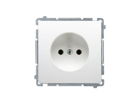 SIMON BASIC Gniazdo pojedyncze bez uziemienia białe BMG1.01/11 BASIC MODUŁ