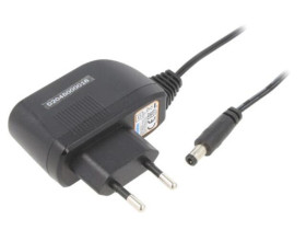 AMA5ER5-050100Y Zasilacz impulsowy, sieciowy,wtykowy, 5VDC, 1A, 5W, Wyj: 5,5/2,5
