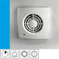 Wentylator domowy Aero VK100T+ kontrolka LED, klapka zwrotna, łożysko kulkowe, wyłącznik czasowy, fi 100 mm, kolor biały