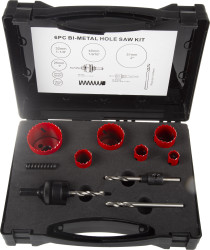 Wiertło Ø: 16 → 51mm Bimetal RS PRO Zestaw otwornic