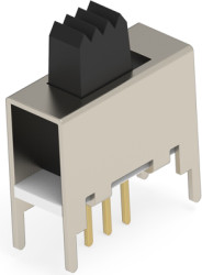 Slide switch, On-On, 1 pole, straight, 0.3 A/125 VAC, 1825257-1