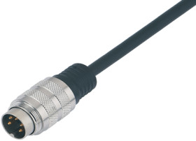 Sensor actuator cable, M16-cable plug, straight to open end, 8 pole, 2 m, PUR, black, 3 A, 79 6171 20 08