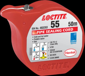 Thread sealant, can, white, LOCTITE 55 BLISTER24X50M DE
