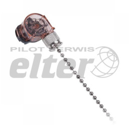 Przełącznik pociągany łańcuszkowy srebrny