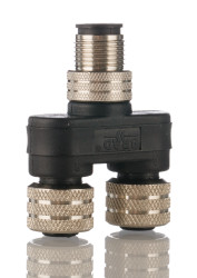 Złącze okrągłe, M12 - Złącze 4-stykowe M12 x2 żeńskie, złącze 4-stykowe M12 x2 żeńskie