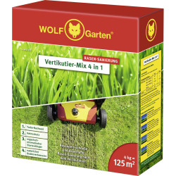 WOLF-Garten 3851620 Lawn Thatcher 4-in-1 Mix 125m&#xB2; Fast Germination