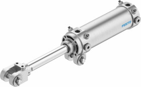 Siłownik pneumatyczny z tłoczyskiem skok: 125mm Festo Ø 50mm dwustronnego działania Action 194.5mm DWC-50-125-Y-A-G