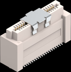 Socket header, 80 pole, pitch 0.8 mm, straight, ivory, 658801103080