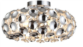 Ozdobny Plafon Ferrara Do Salonu Srebrny 3Xe14 Lp-17060/3C Light Prestige