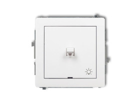 DECO Wyłącznik zwierny przycisk "światło" w stylu amerykańskim biały DWPUS-5 KARLIK