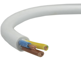 Przewód prądowy H03VV-F / OMY 300V 3x1 biały linka Mercor /100m/